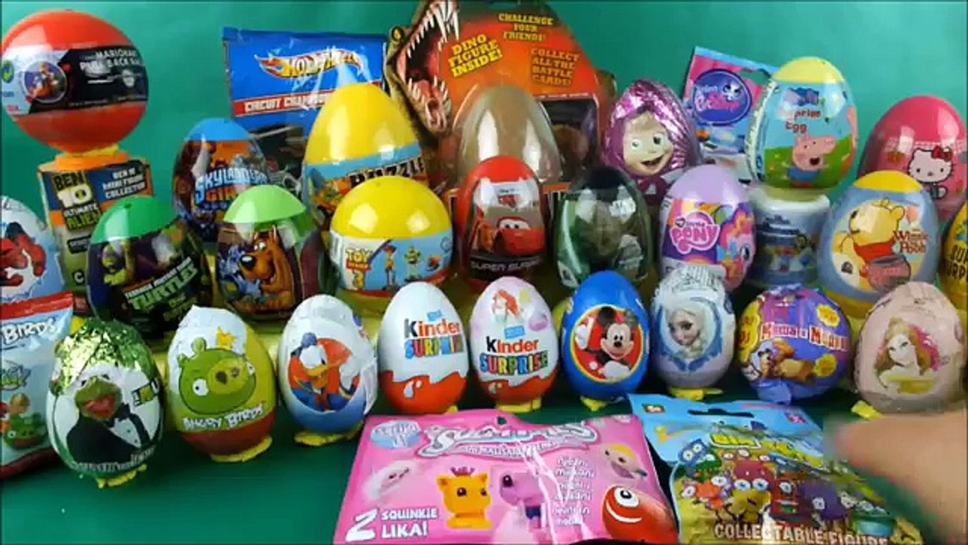 40 Surprise Eggs Disney Toys Kinder Surprise Hot Wheels Littlest Pet Shop,  Easter Eggs - Video Dailymotion