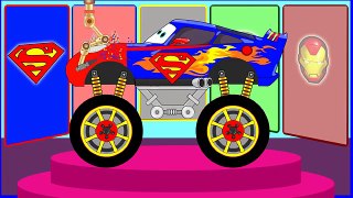 Monster Truck Police Car & Smile Cars for Children – Assembly & Fun Race – Cars Cartoon for Kids