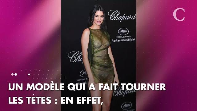 PHOTOS. Kendall Jenner très sexy en robe courte et transparente à Cannes