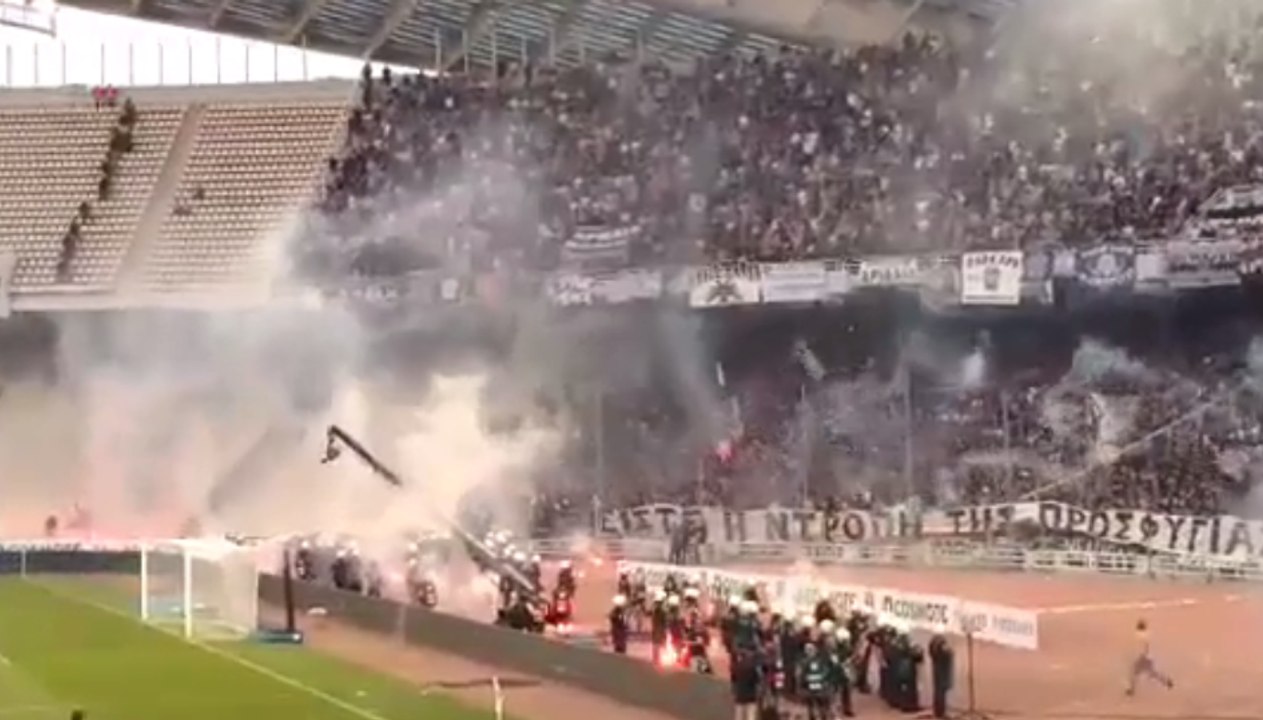 Επεισόδια οπαδών του ΠΑΟΚ στον τελικό Κυπέλλου