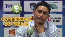Conférence de presse Havre AC - Tours FC (2-0) : Oswald TANCHOT (HAC) - Jorge COSTA (TOURS) - 2017/2018