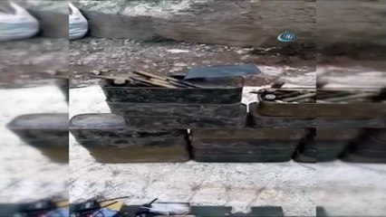 Bölücü teröristlerin mühimmat deposu ele geçirildi