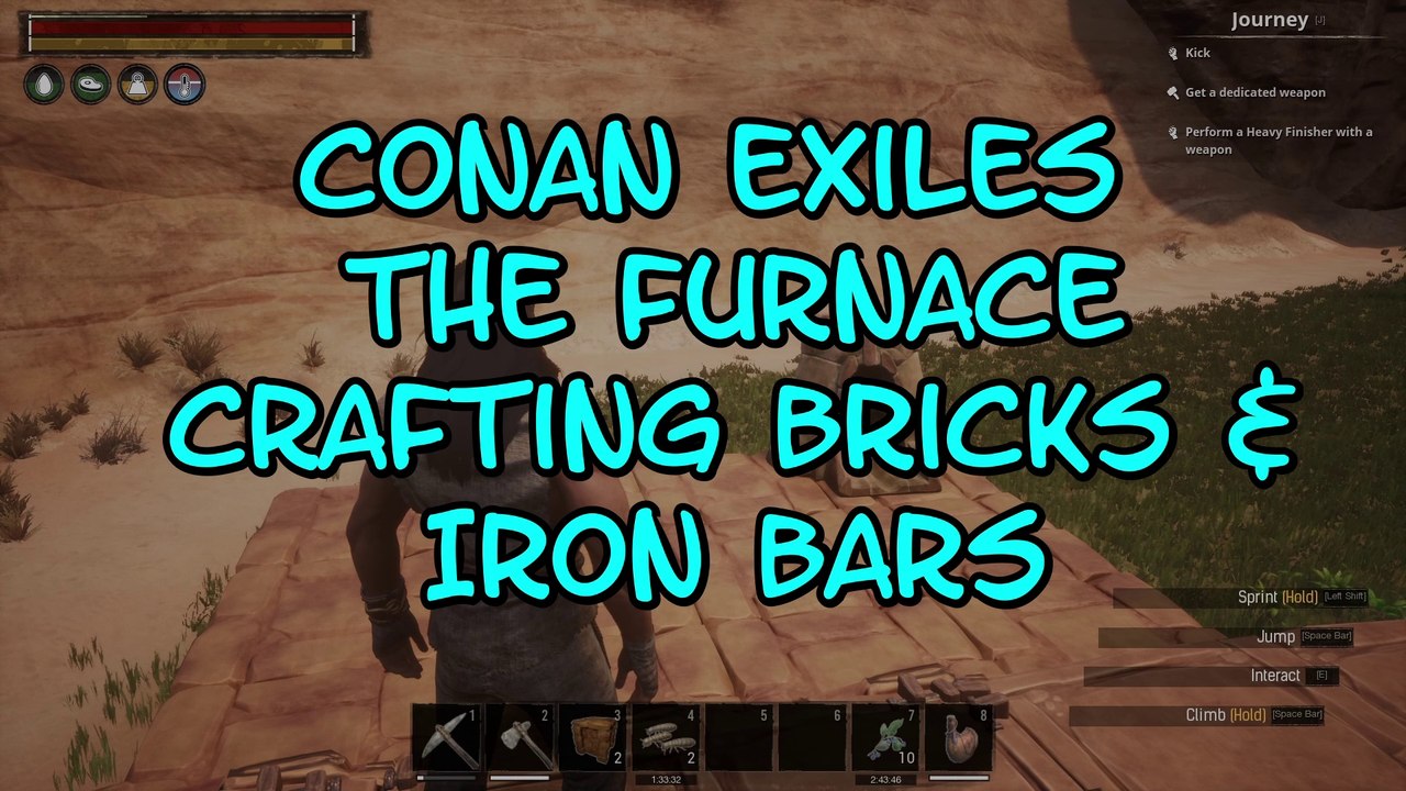 Conan Exiles...The Furnace Crafting Iron Bars & Bricks video Dailymotion