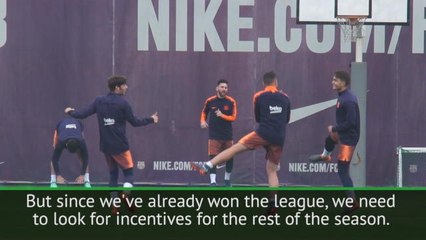 Invincible target keeps Barcelona going since winning the league - Valverde