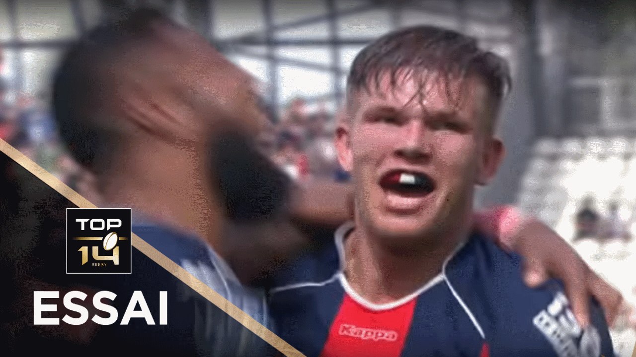 TOP 14 - Essai Bastien GUILLEMIN (FCG) - Grenoble - Oyonnax - Access match - Saison 2017/2018