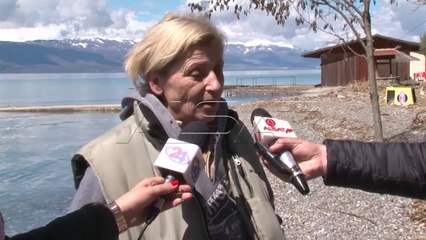 По силниот циклон Охрид остана без плажи