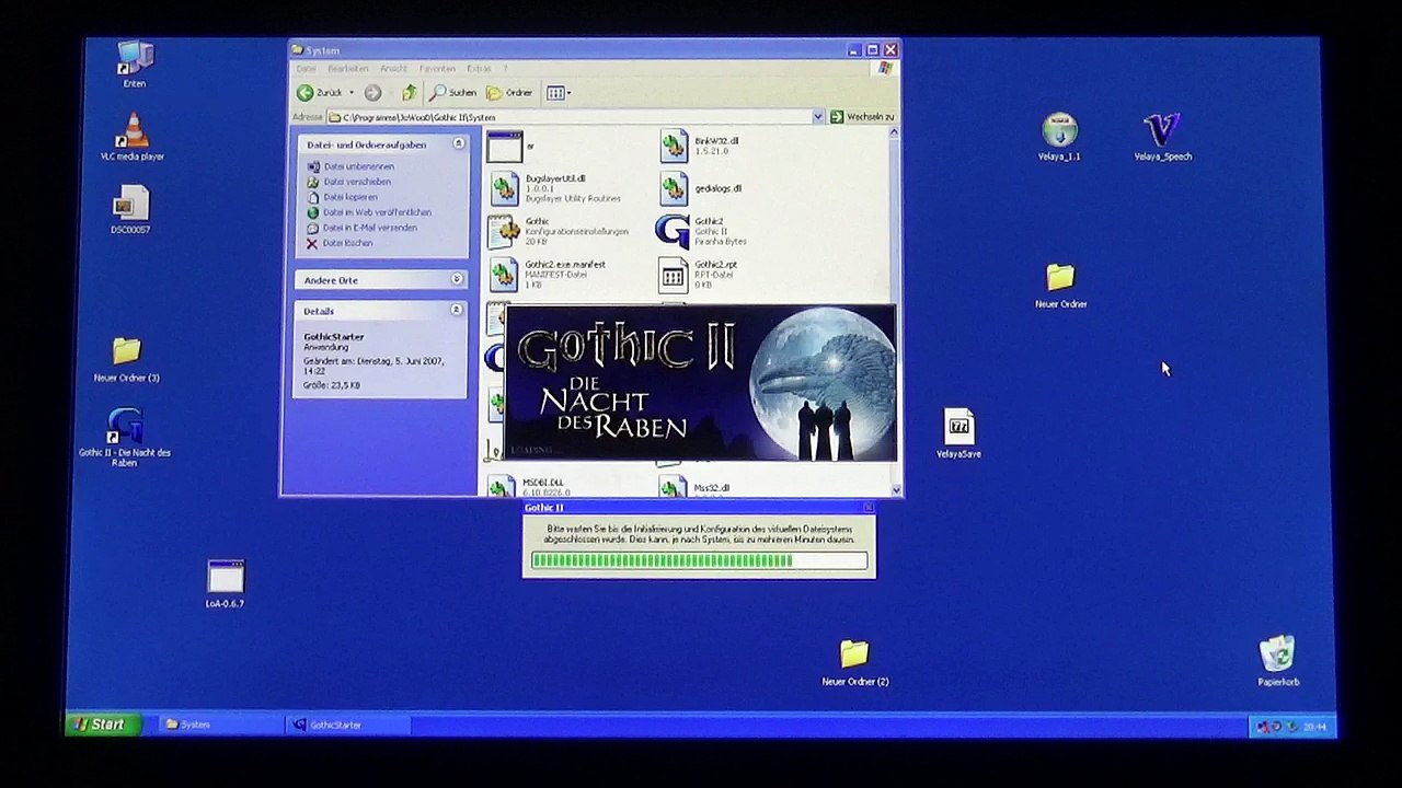 Friert ein beim Laden