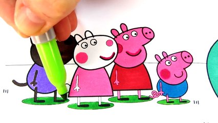 Video herunterladen: Peppa Pig Daddy Pig Workout Coloring Book Pages Fun Learning Videos For Kids with Colored Markers