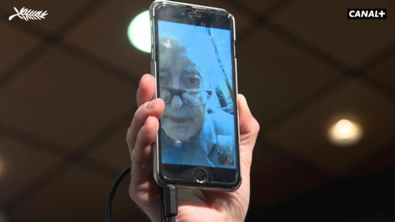 La conférence de presse en Facetime de Jean-Luc Godard pour Le livre d'image - Cannes 2018