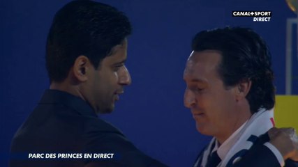 Cérémonie de remise du trophée de champion de Ligue 1 au PSG