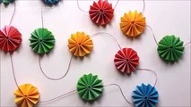 Cómo hacer guirnalda flores de papel tipo acordeon