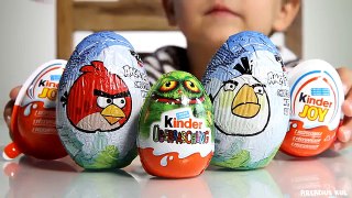 2x Angry Birds Surprise Eggs + Kinder Surprise MU Egg + Kinder Joy​​​