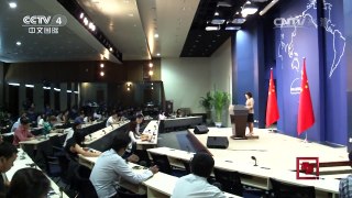 [中国新闻]外交部：中国愿同东盟国家共同维护南海和平稳定 | CCTV-4