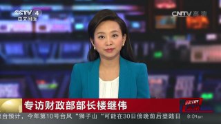 [中国新闻]专访财政部部长楼继伟 | CCTV-4