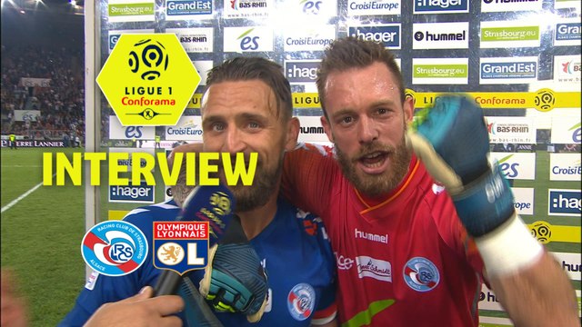 Interview de fin de match : RC Strasbourg Alsace - Olympique Lyonnais (3-2) - Résumé - (RCSA-OL) / 2017-18