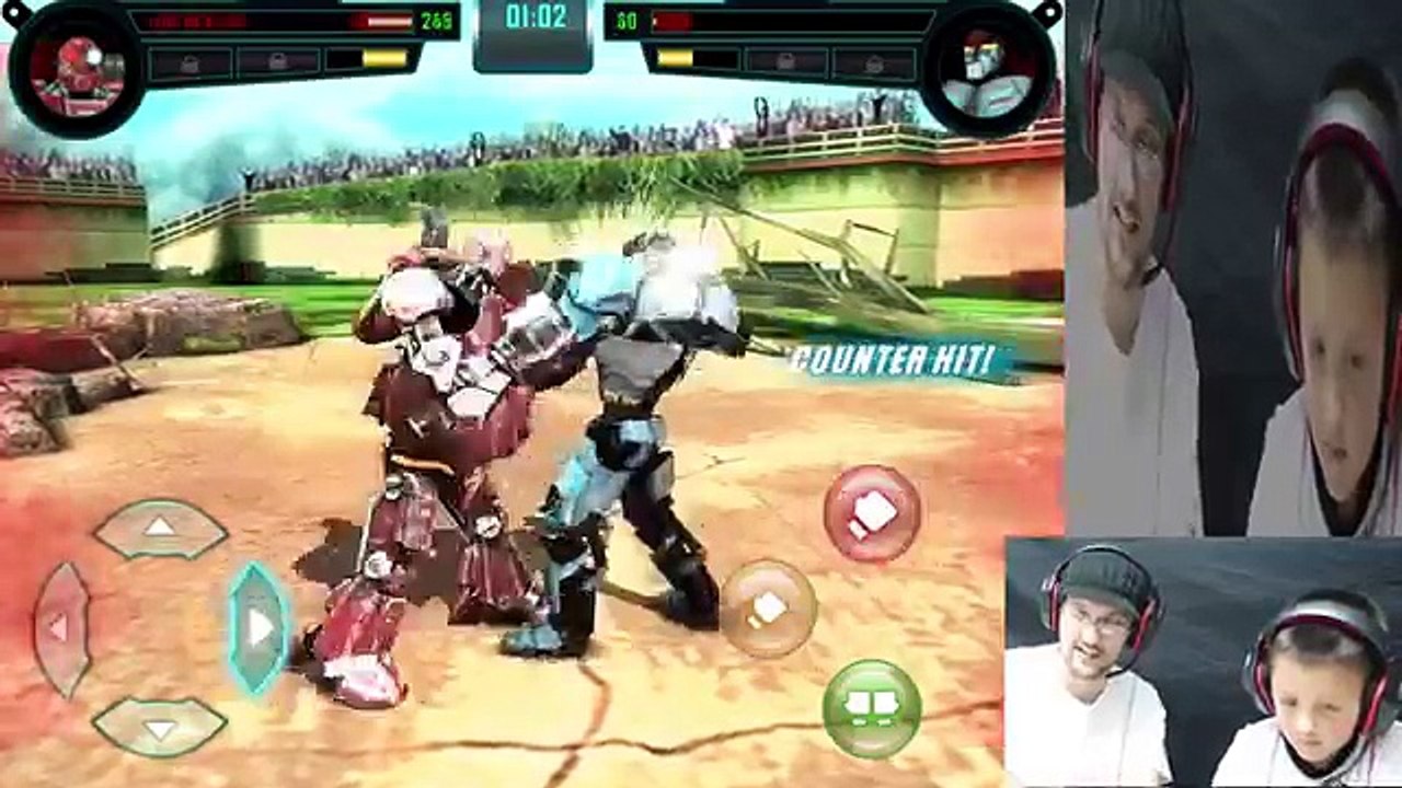 Dad vs. Son! Real Steel World Robot Boxing! Fatboy & Ambush Multiplayer WRB Gameplay | FGTEEV #1