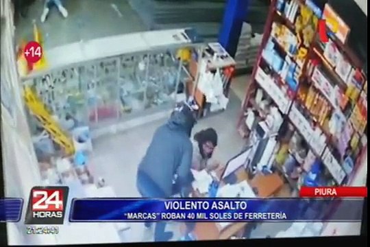 Piura: delincuentes armados asaltan ferretería y se llevan 40 mil soles