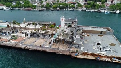 Galatasaray adasının son hali havadan görüntülendi