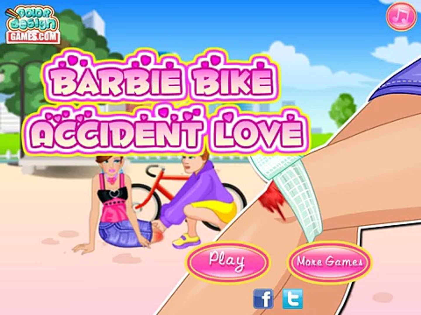 Barbie Bike Accident Love - Best Game for Little Girls - video Dailymotion