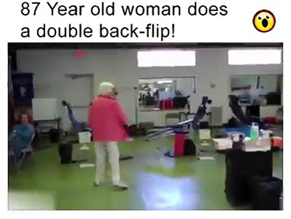 87 Year Old Does Double Back Flip