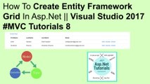 How to create  grid in mvc with entity framework in asp.net || visual studio 2017 #mvc tutorials 8