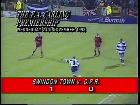 Swindon Town - Queens Park Rangers 24-11-1993 Premier League