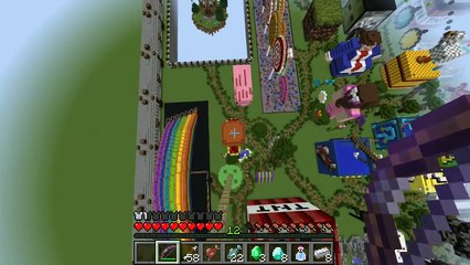 PopularMMOs Minecraft  RAINBOW KING OF THE LADDER! - HEAD HUNTER THEME PARK [3]