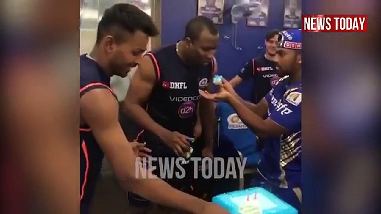 Watch Mumbai Indians - Celebrate Birthday of Kieron Pollard-Krunal With Hardik Pandya & Team Members