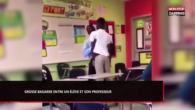 En plein cours, une violente bagarre éclate entre un prof et son élève (Vidéo)