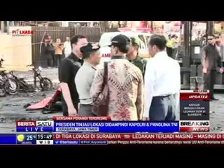 Jokowi Tinjau Langsung Lokasi Ledakan di Surabaya