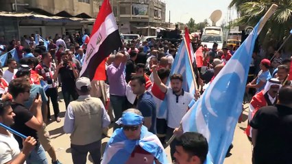 Kerkük'teki Türkmenlerin seçim protestosu genişliyor (1)