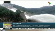 Mil familias damnificadas por apertura de represa en Colombia