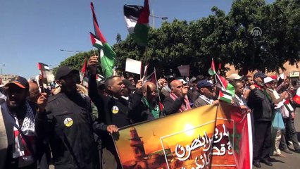 Fas'ta 'Büyük Dönüş Yürüyüşü'ne destek gösterisi - RABAT