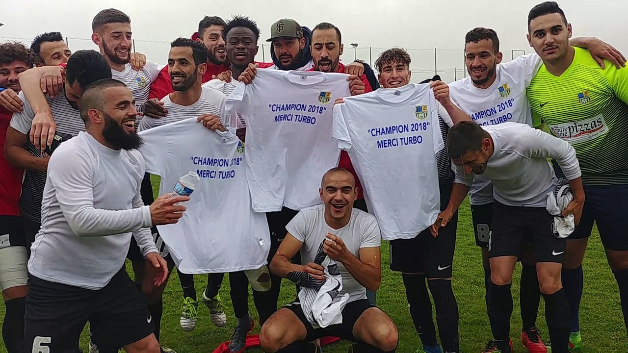 La joie des joueurs de l'US TRETS : Champion du championnat 2018 - 13/05/2018