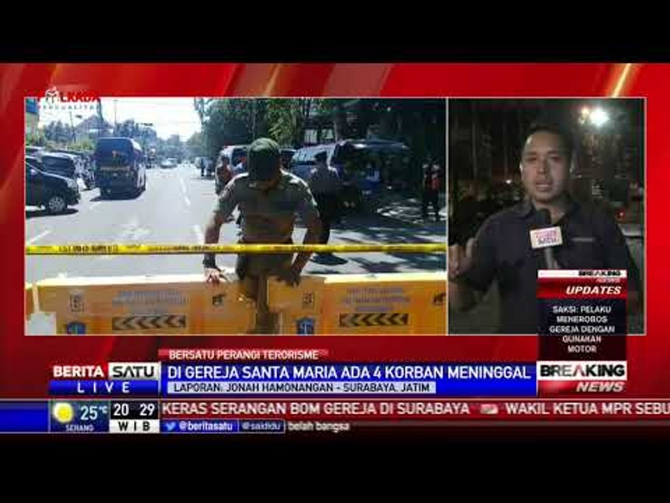 Kondisi Gereja Santa Maria Usai Dibom, Petugas Mulai Bersih-Bersih