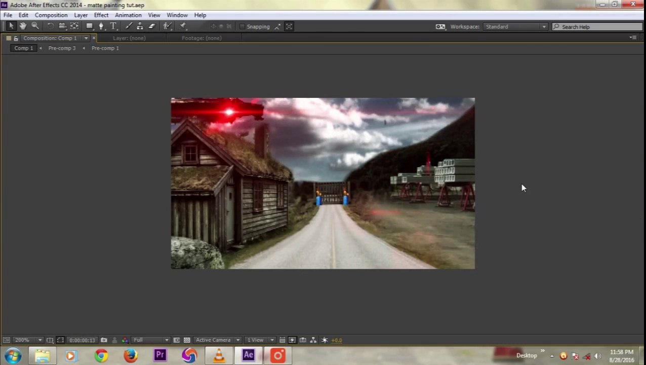 3D Set Extension Like District 9 After Effects Vfx Tutorial   Arun Sv