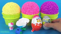Play Foam Ice Cream Surprise Cups Kinder Joy Hello Kitty Monster University Toy Story Ooshies Kids