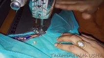 How To Sew Semi Stitched Ghagra | DIY | Easy Method - Tailoring With Usha