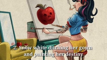 This Artist Creates Illustrations Of Disney Princess And MarvelDC Superheroes In A Striking Way