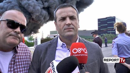 Report TV - Drejtori i Zjarrfikësve: S’funksionoi alarmi, fabrika u dogj edhe vjet, u gjobit