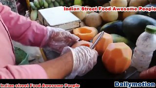 Amazing Fruits Muskmelon - Indian Street Foods 2018