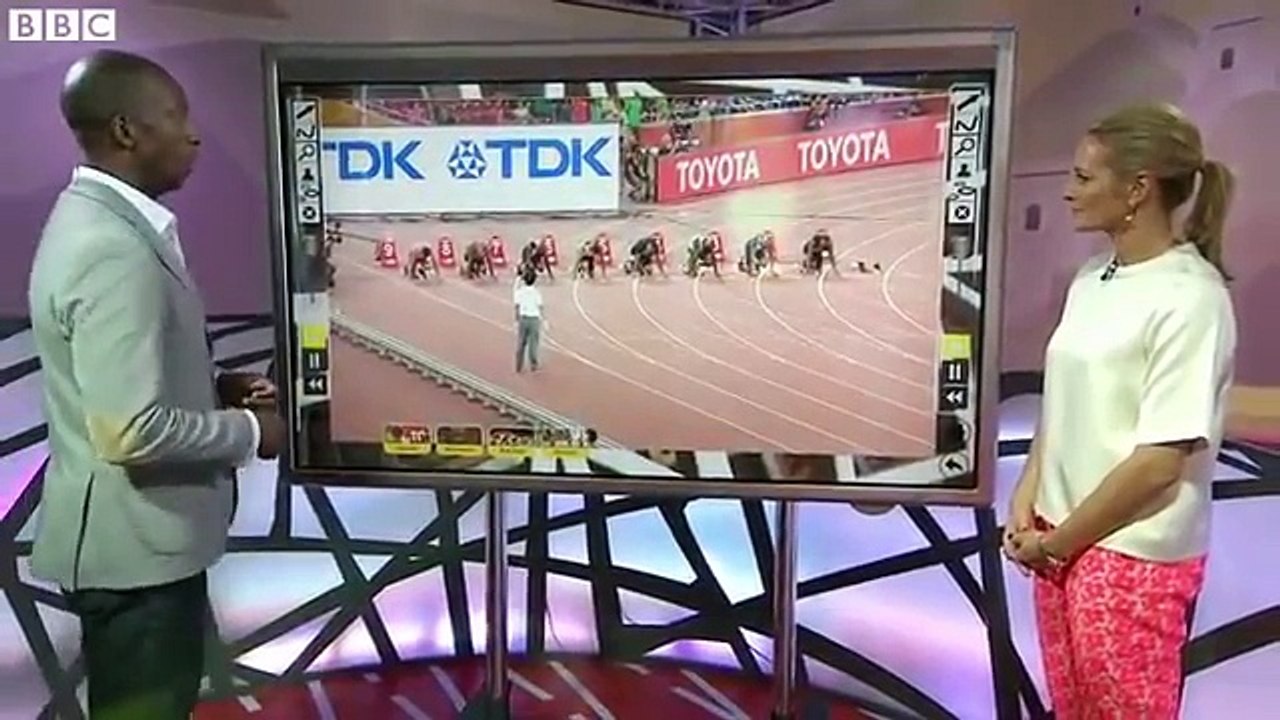 Michael Johnson compares the different running styles of 100m rivals Justin Gatlin and Usain Bolt