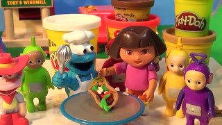 Dora The Explorer Cooks for The Teletubbies and Cookie Monster Chef, Part 4