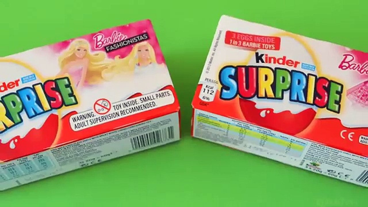 Barbie Kinder Surprise Eggs Unboxing - Pack of 3 Edition Barbie Kinder Surprise Eggs
