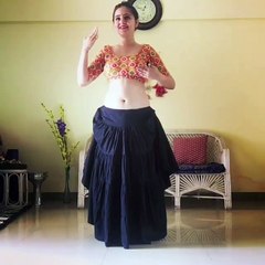 Indoor Indian Girl dance on hot music, Japan