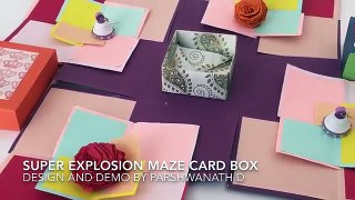 SUPER MAZE EXPLOSION BOX CARD - DIY Tutorial by Paper Folds ❤️