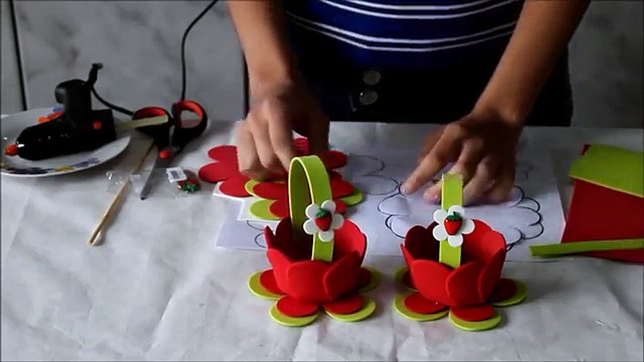 como fazer lembrancinha dia das mães em eva (porta bombom)