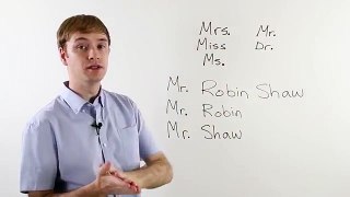 Business English: Formal Titles Mr., Mrs., Ms.