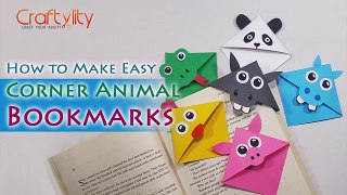 DIY Cute Animal Bookmarks: How to make Cute Animal Corner Bookmarks