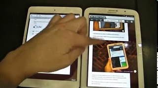 Note 8 vs iPad Mini ภาคการเข้า Browser